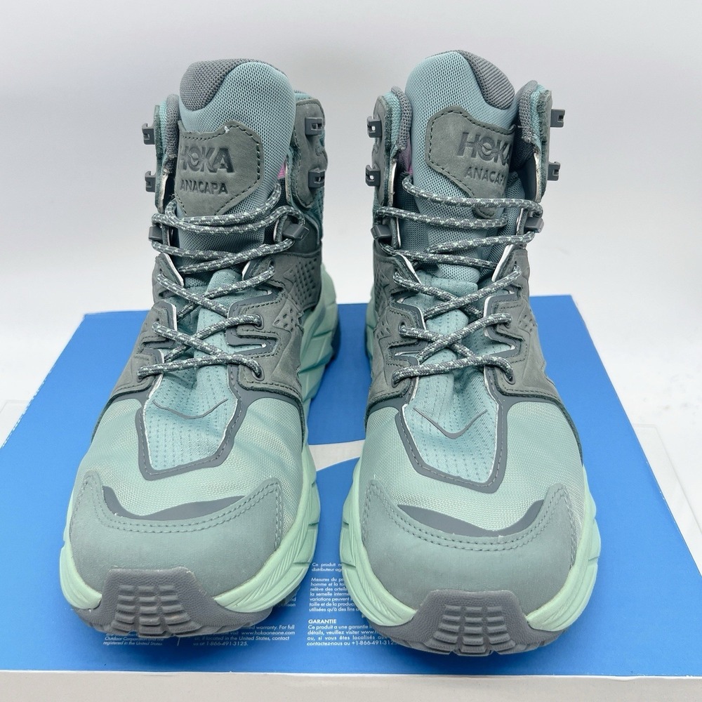 Hoka One One Anacapa 2 Mid GTX Hiking Shoe Boots Trellis Mist Green Women US 9.5 - Picture 5 of 13